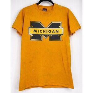 Vintage Michigan Wolverines Tee Single Stitch 90s Arizona Jean Co Distressed
